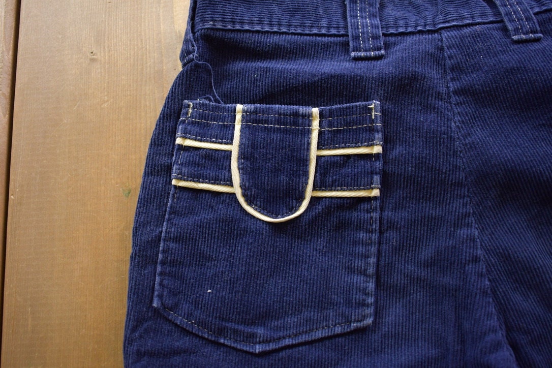 Vintage 1970s Cordarouy Bell Bottom Pants Size 24 x 28