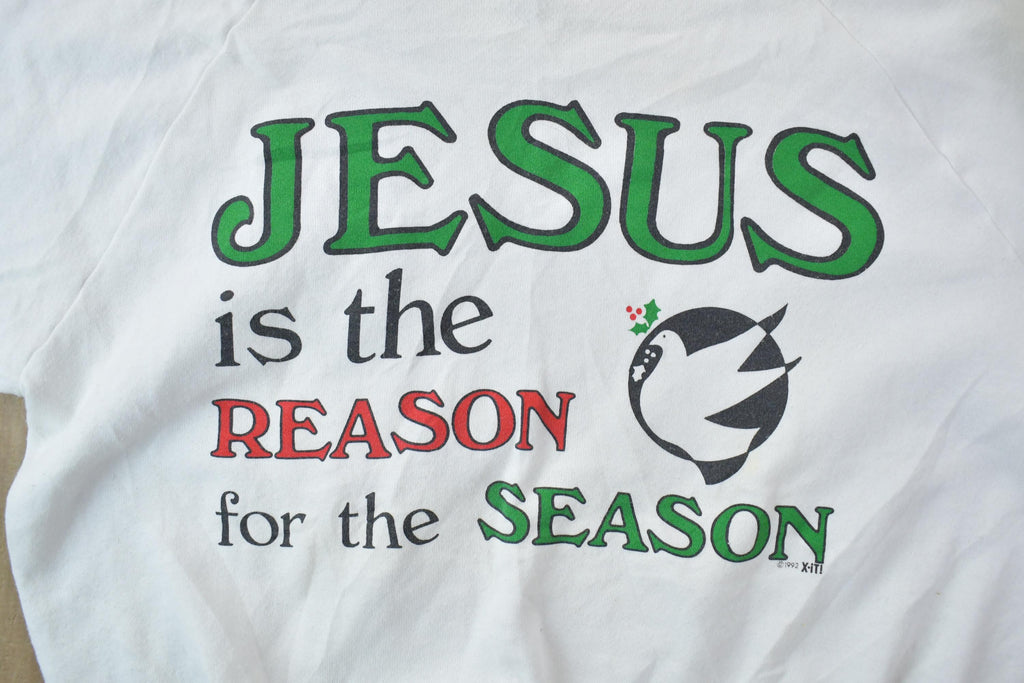Vintage 1990s Jesus Is The Reason Christmas Crewneck Sweatshirt