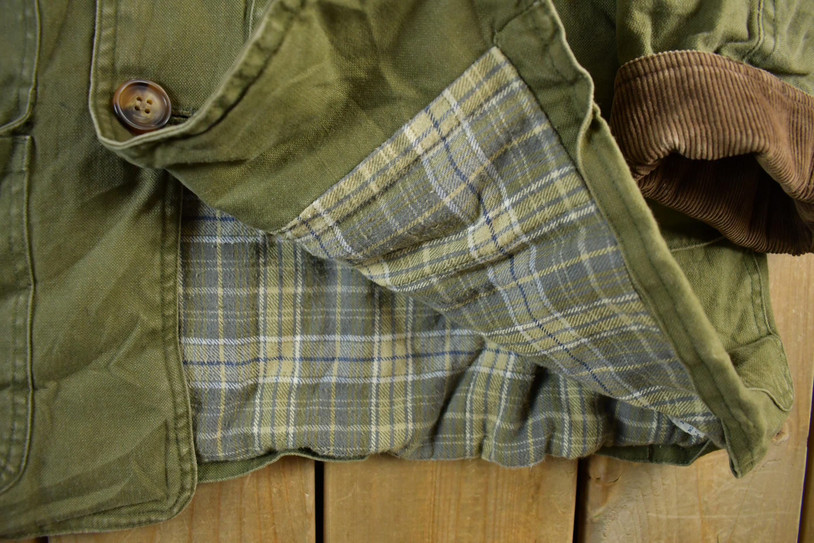 Vintage 1990s Faded Glory Lined Faded Barn Chore Coat Men's Large