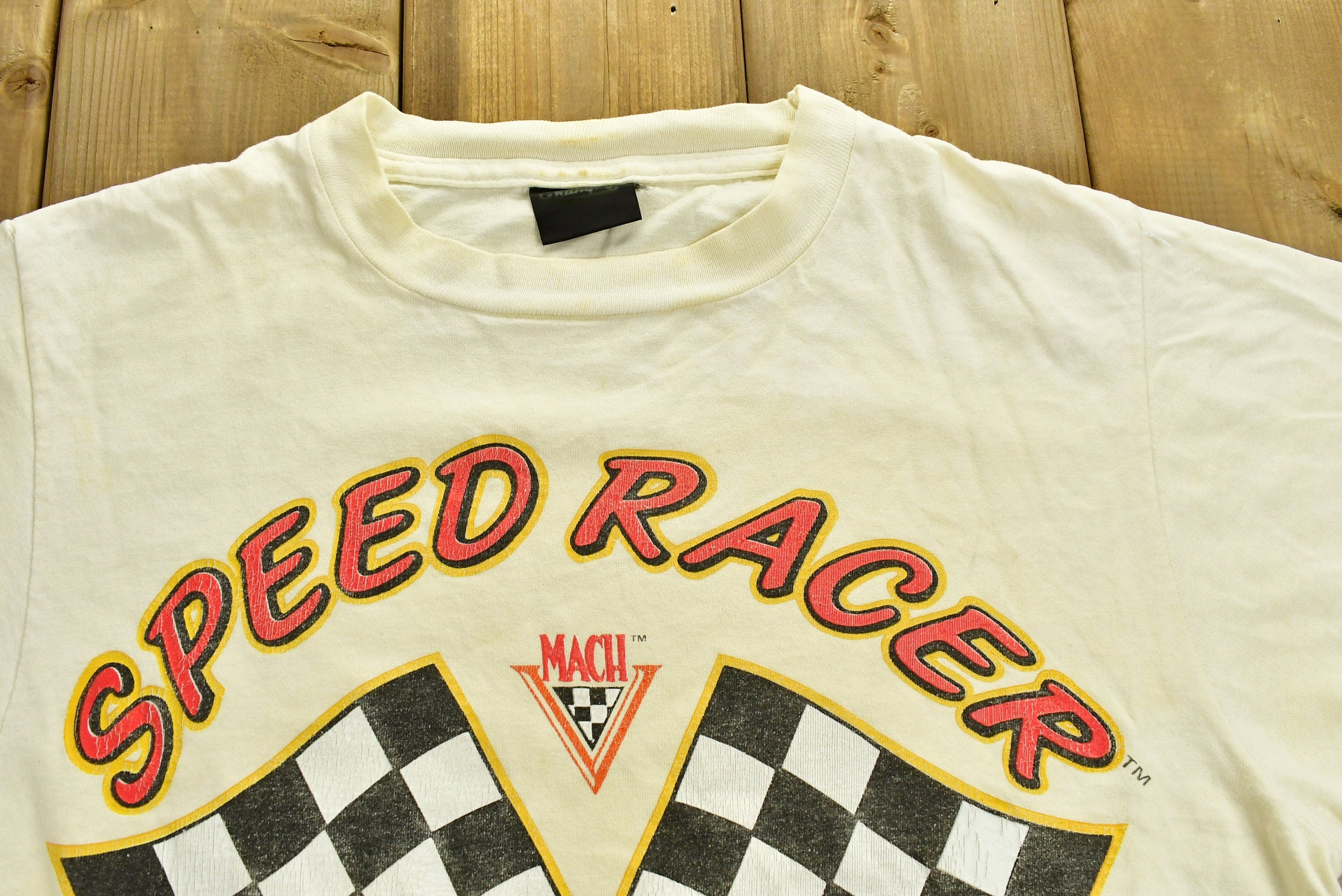 Vintage 1992 Speed Racer Cartoon Anime Graphic T-Shirt
