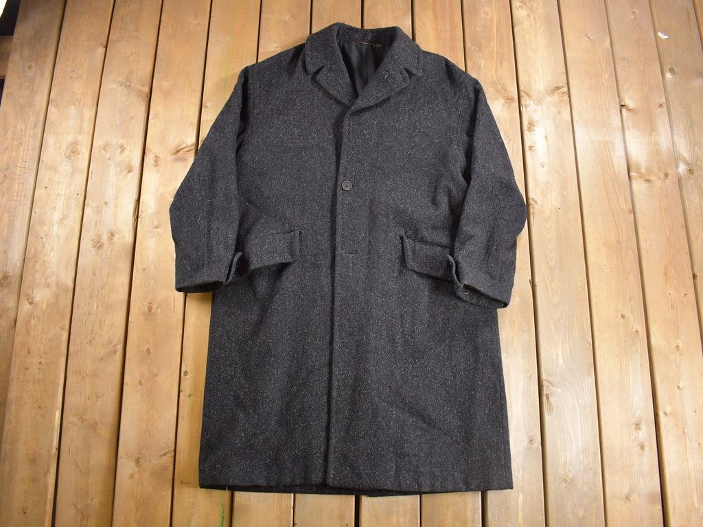 Vintage 1980s Wool Full Length Over Coat