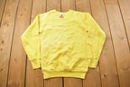 Vintage 1990s Yellow Fruit Of The Loom Blank Crewneck Sweatshirt