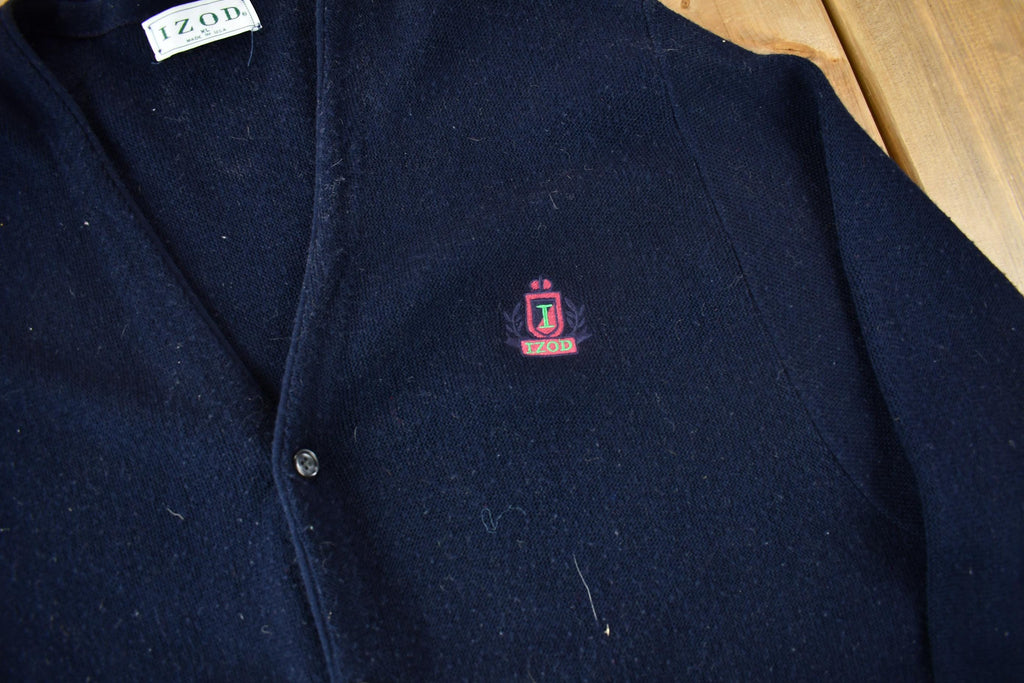 Vintage 1980s IZOD Knit Cardigan Sweater