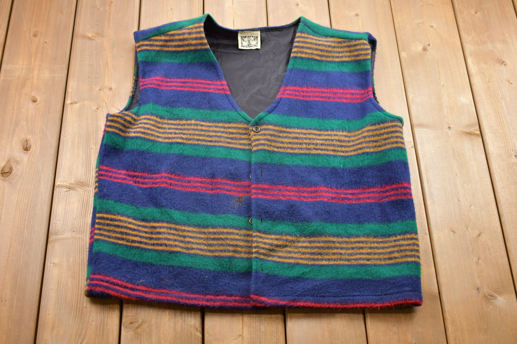 Vintage 1990s Quack Quack Striped Knitted Sweater Vest