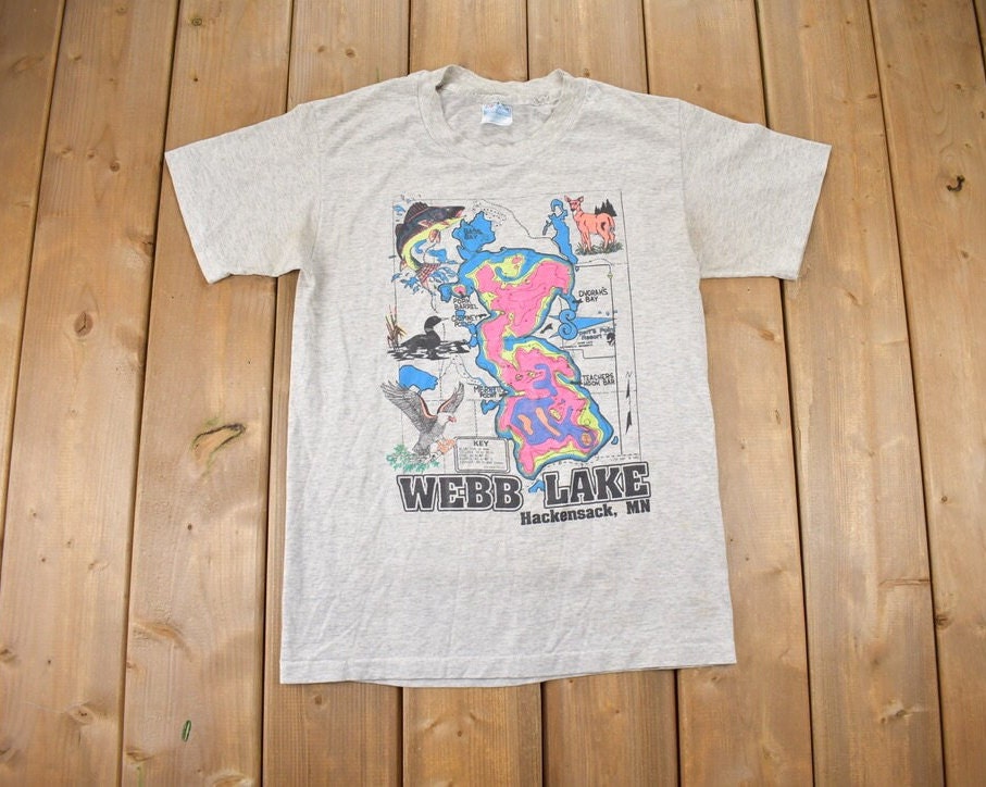 Vintage 1990s Webb Lake Hackensack Souvenir T Shirt