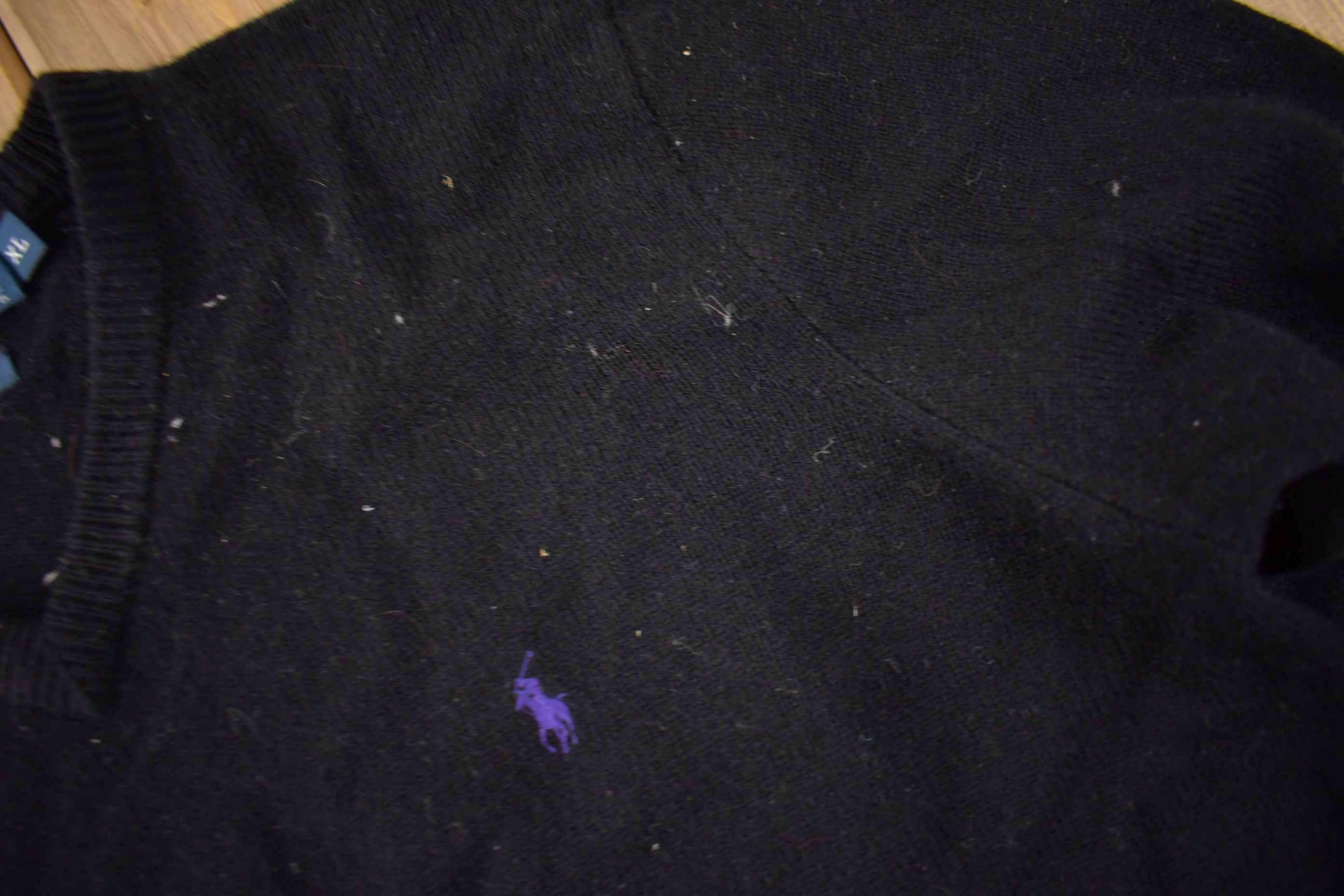 Vintage 1990s Polo Ralph Lauren Lambs Wool Knit V-Neck Sweater
