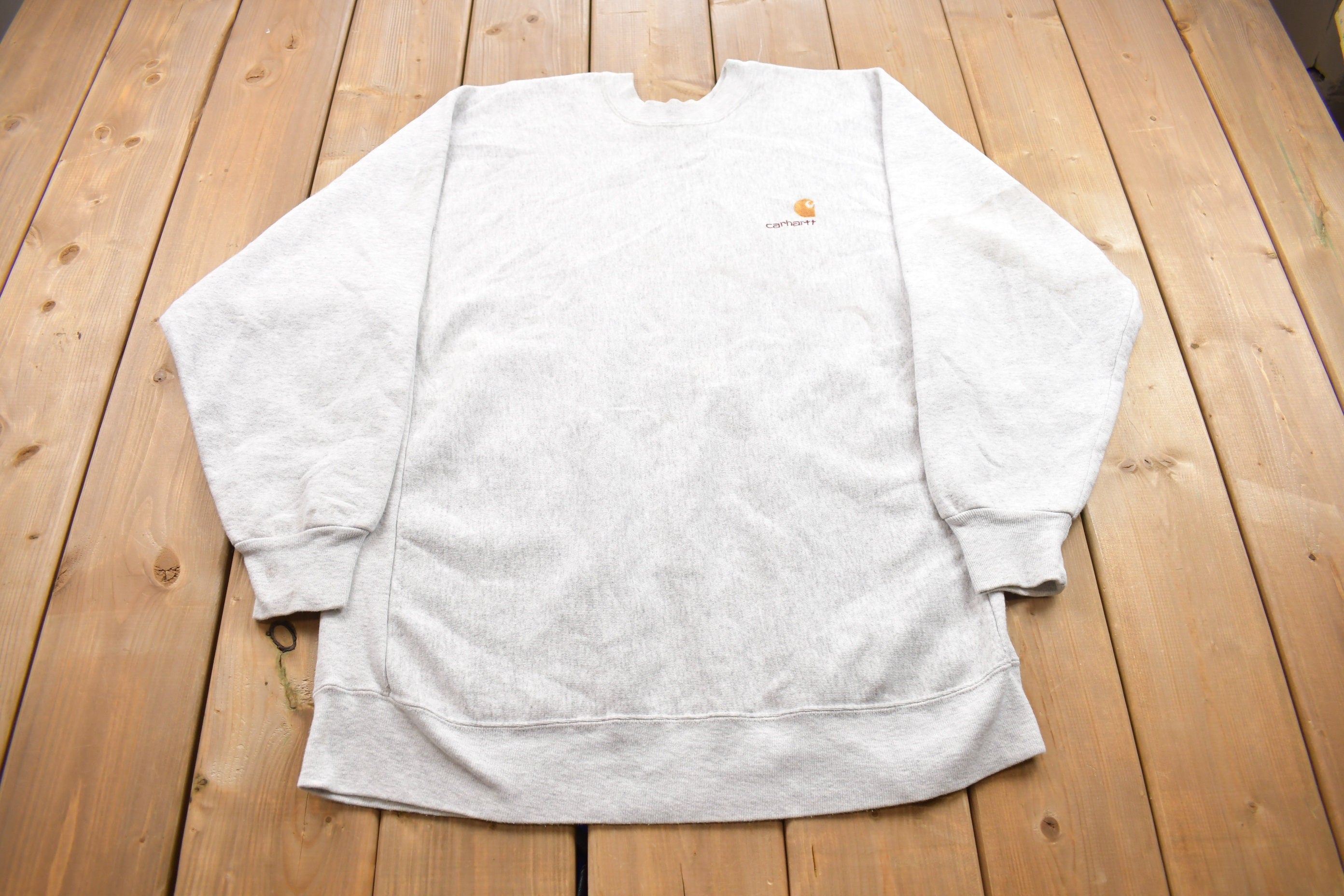 Vintage 1990s Carhartt Heather Grey Sweater
