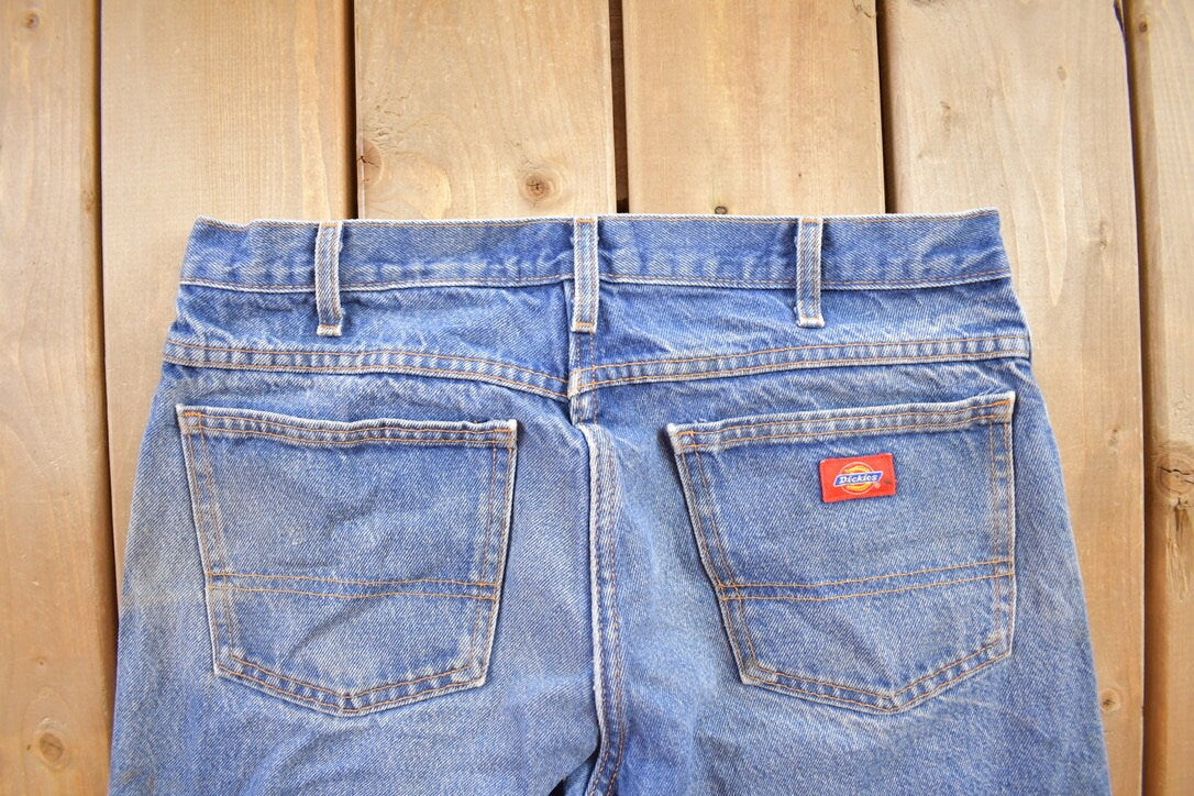 Vintage 1990s Dickies Blue Denim Jeans 34x32