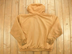 Vintage Heavily Distressed 1990s Carhartt Full Zip Fleece Lined Hoodie Sweatshirt