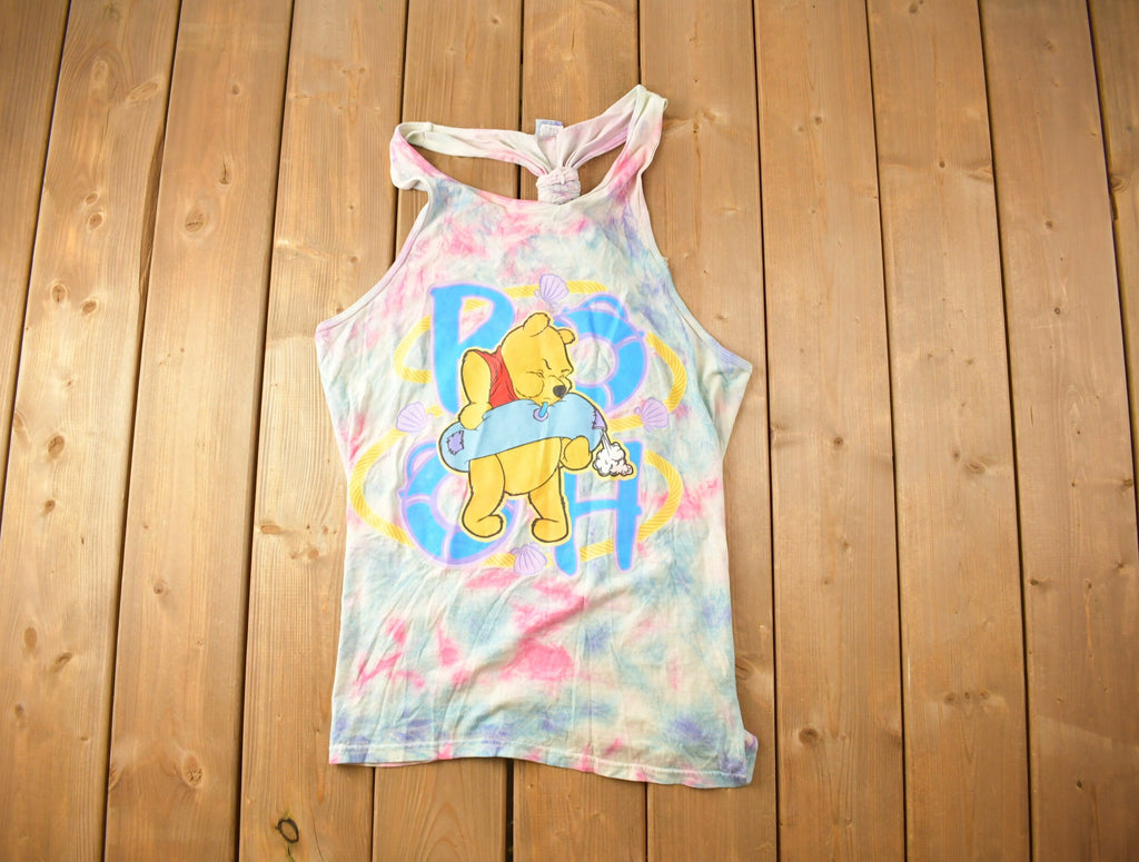 Vintage 1990s Winnie The Pooh Graphic Tie Dye Tank Top
