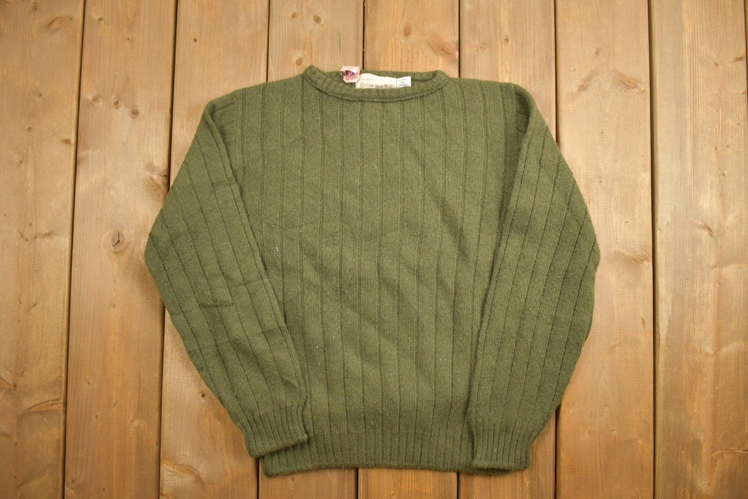 Vintage 1990s Brian MacNeil Women's Knitted Wool Crewneck Sweater