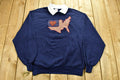 Vintage 90's USA Graphic Collared Crewneck Sweatshirt