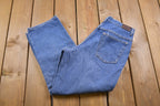 Vintage 1990s L.L Bean Plaid Cotton Lined Jeans 28 x 26