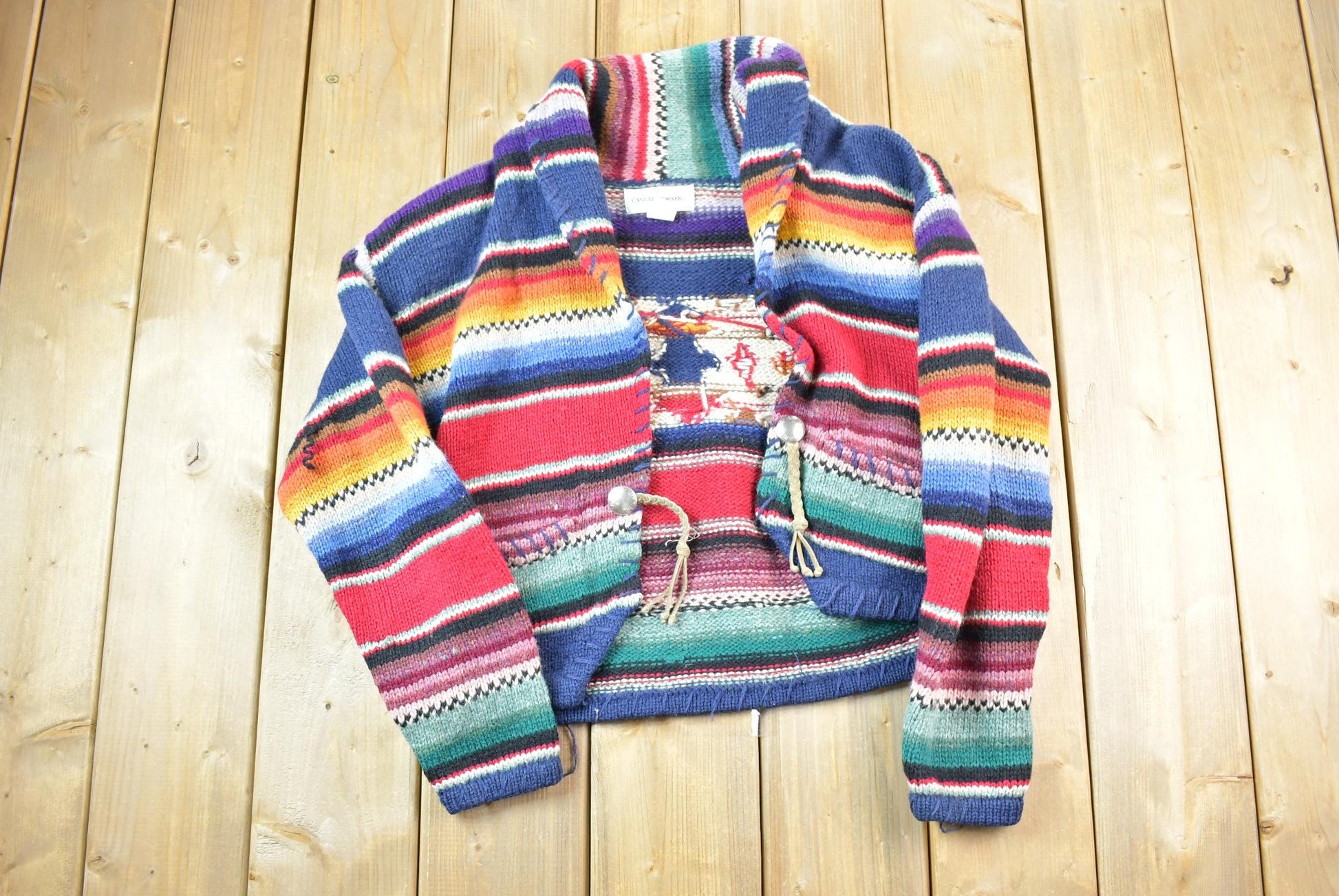 Vintage 1990s Casual Corner 100% Shetland Wool Knit Sweater