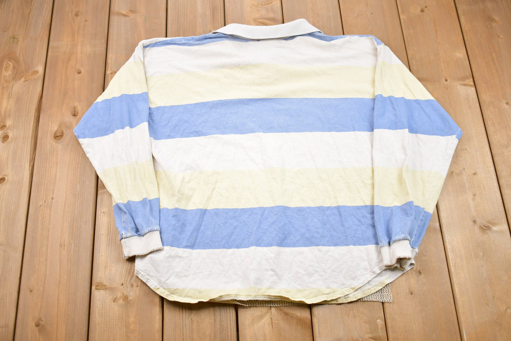 Vintage 1990s Gimmie Intl. Embroidered Flower Collared Sweatshirt