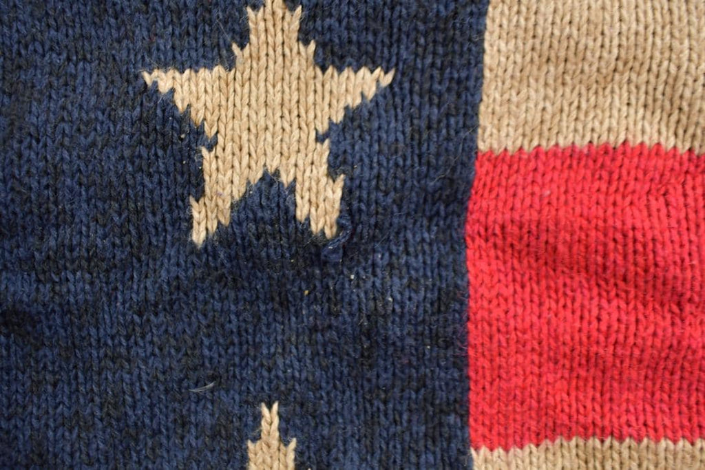 Vintage 1980s Quacker Factory American Flag Graphic Knitted Sweater