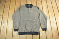Vintage 1990s Knights At Round Table Tall Striped Button Up Sweatshirt Men's Large