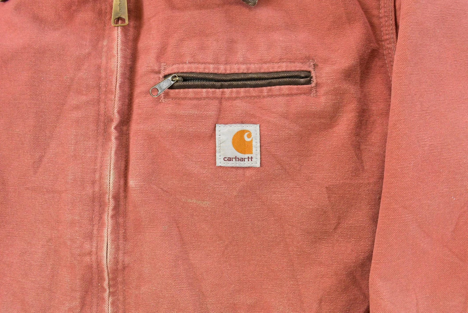 Vintage 2000s Carhartt Sherpa Lined Salmon Detroit Jacket Women's Large