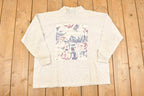 Vintage 1990s Paris Sport Club Graphic Print Crewneck Sweatshirt Women's XXL / Made In USA / 90's Destination Sweater