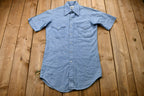 Vintage 1970s LEE Snap-Button Short Sleeve Denim Shirt