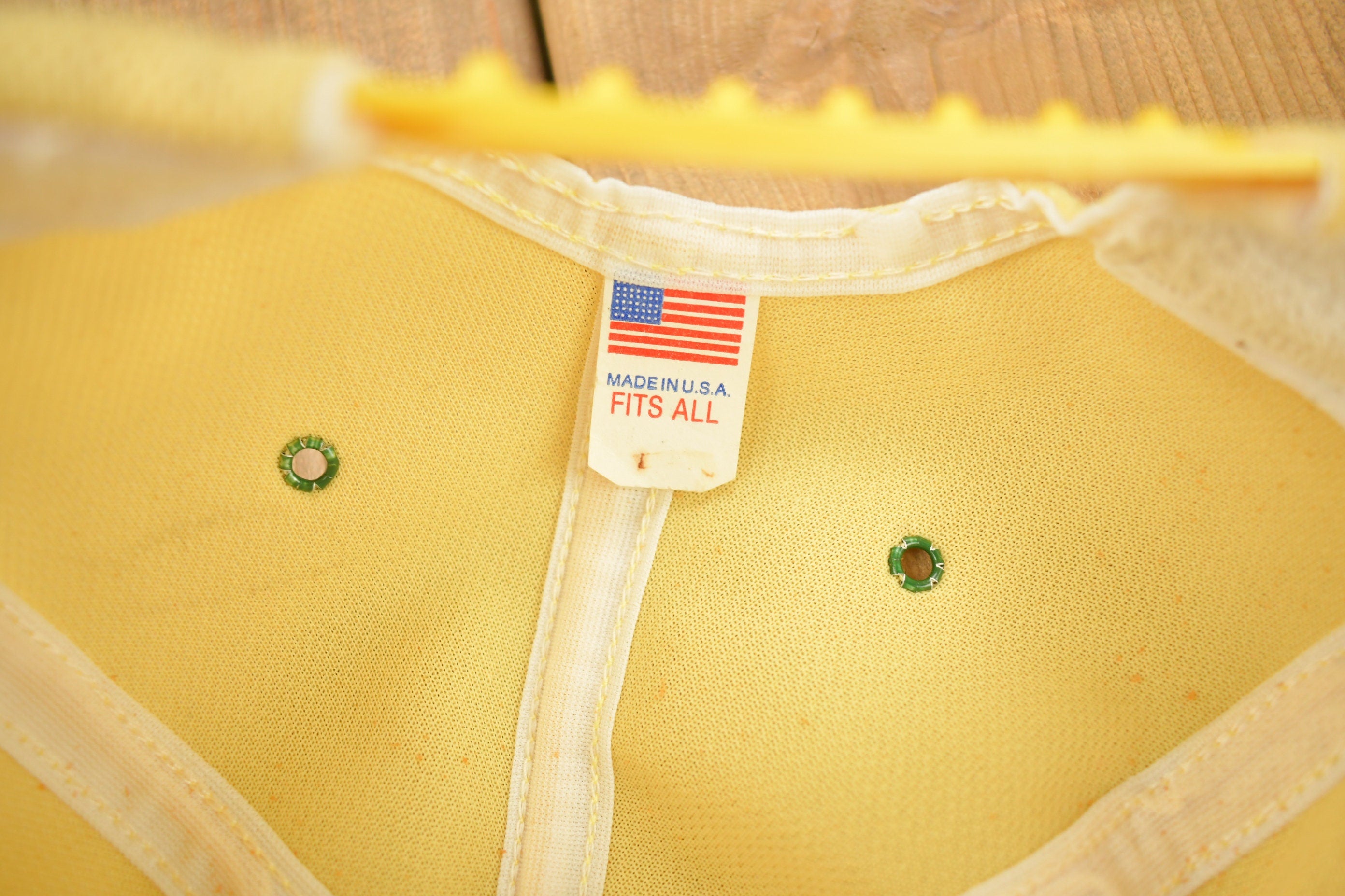 Vintage 1990s MSA Safety Company Yellow Snap Back Hat