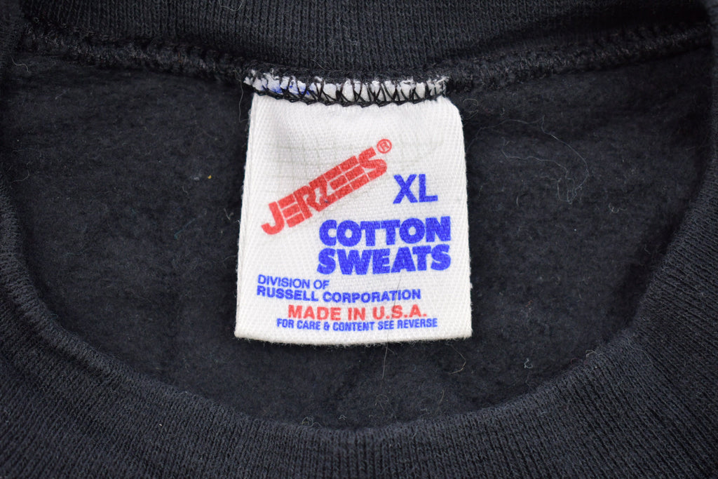 Vintage 1990s Jerzees Blank Black Crewneck Sweatshirt