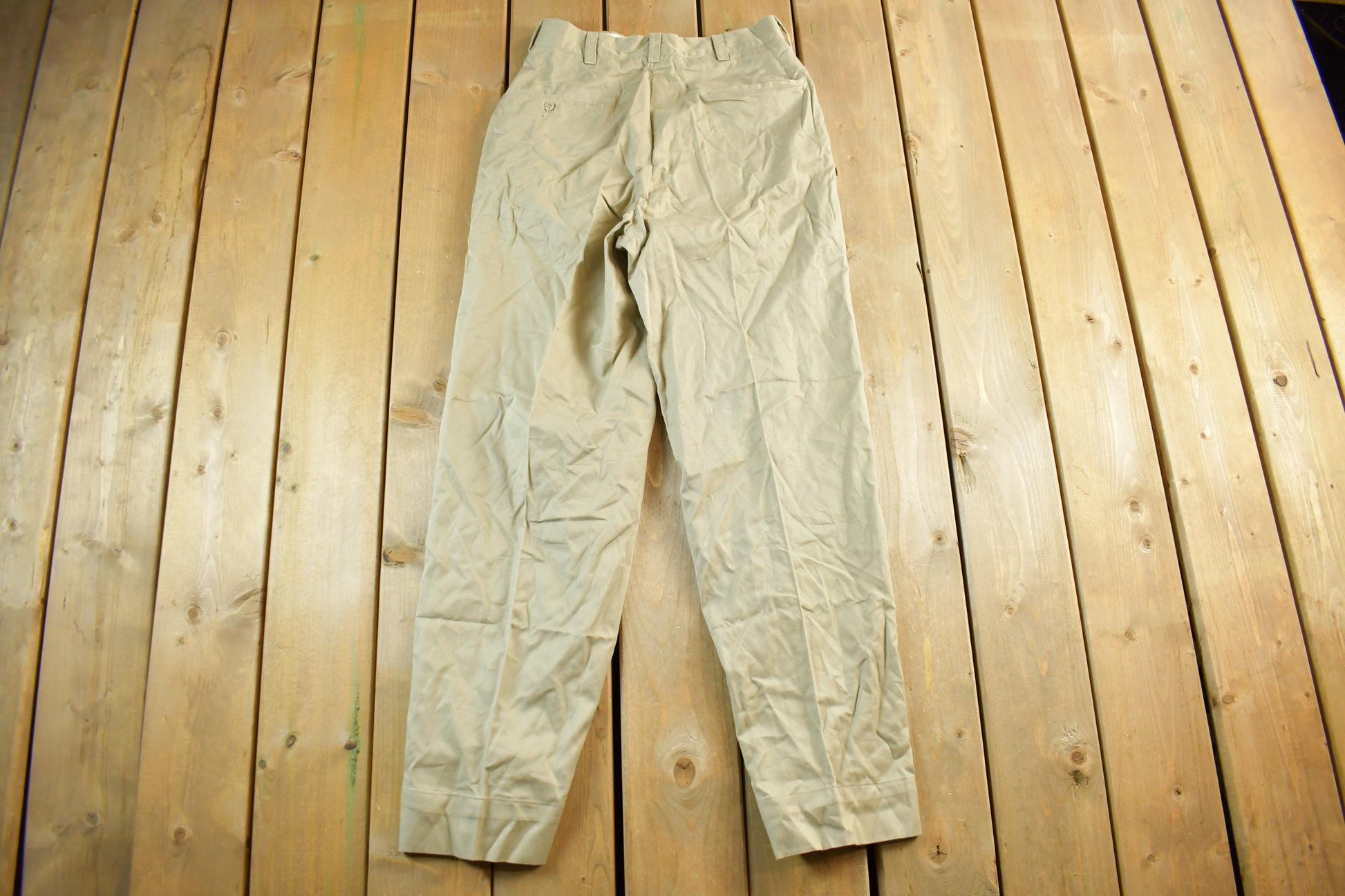 Vintage 1950s 1960s Military Army Khaki Pants Size 30 x 32