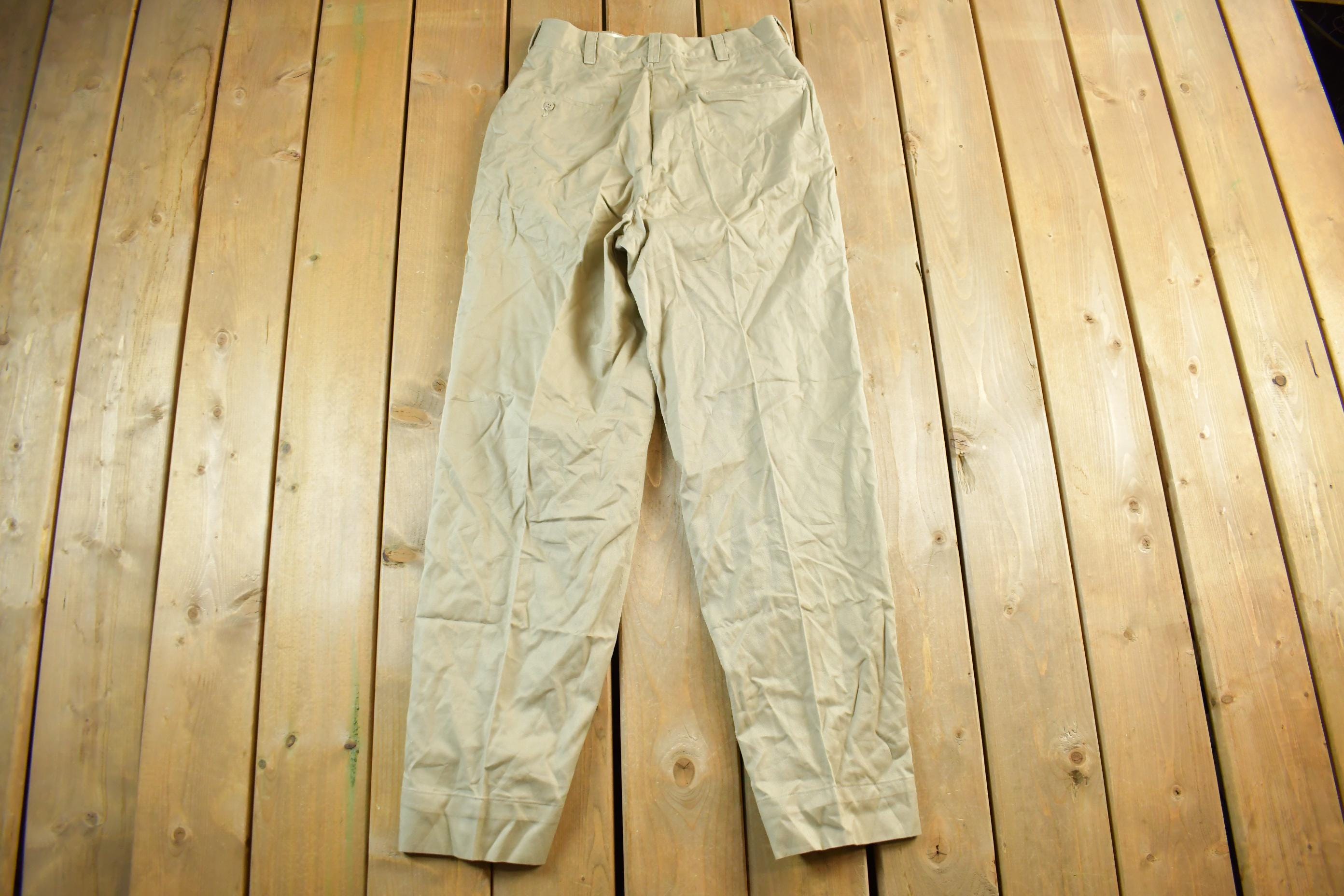 Vintage 1950s 1960s Military Army Khaki Pants Size 30 x 32