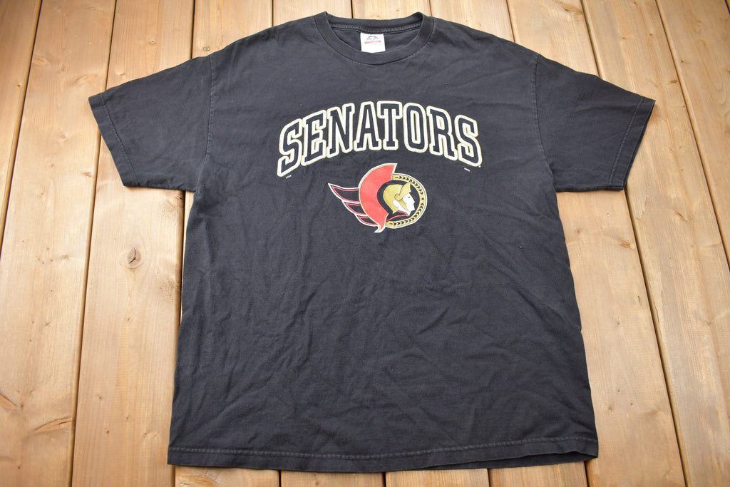 Vintage 1990s Ottawa Senators NHL Logo T Shirt