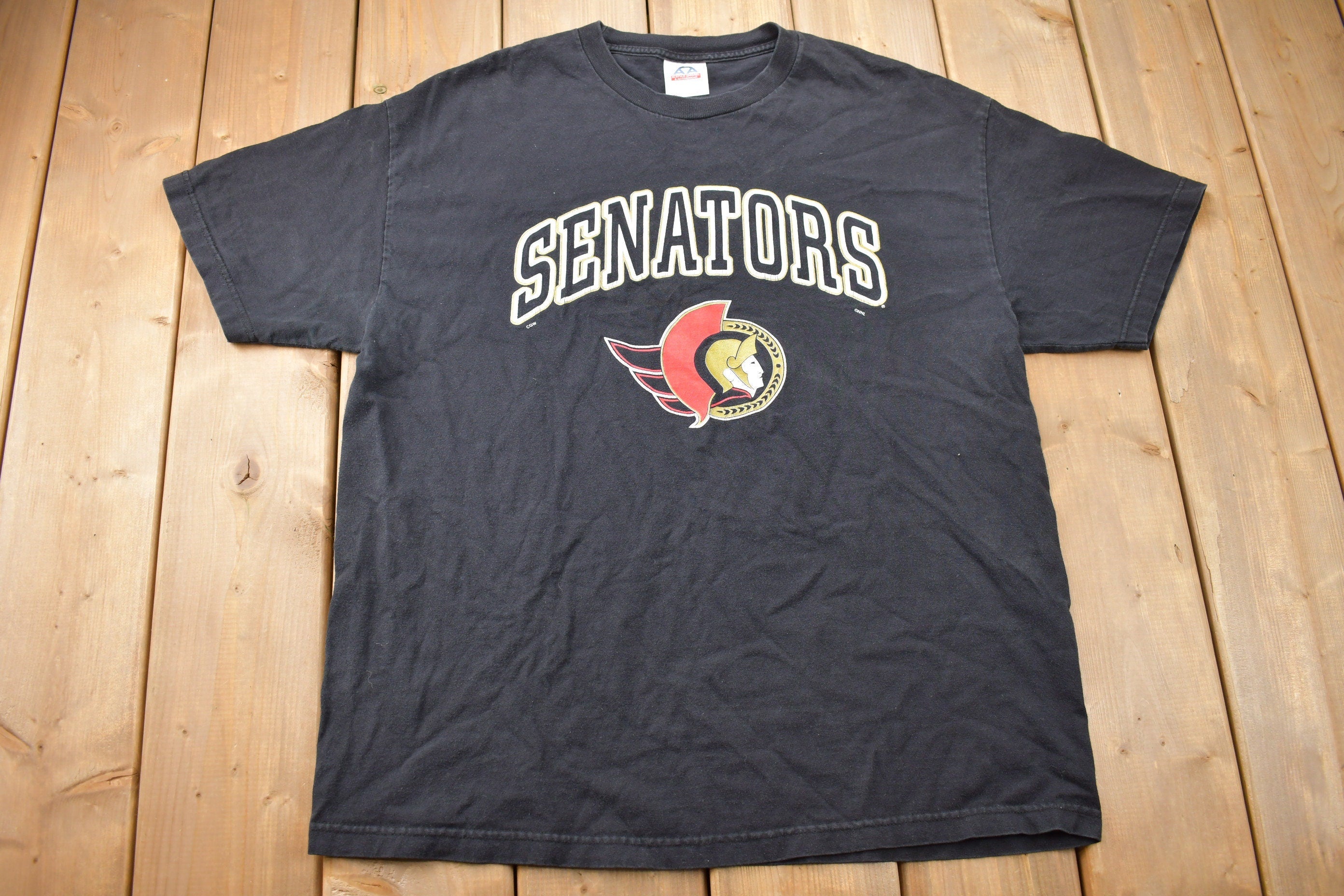 Vintage 1990s Ottawa Senators NHL Logo T Shirt
