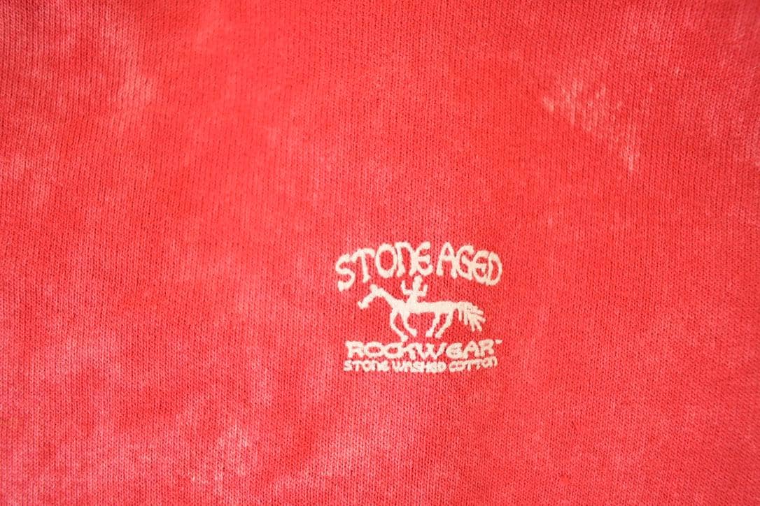 Vintage 1990s Stone Aged Rockwear Button Up Crewneck Sweatshirt