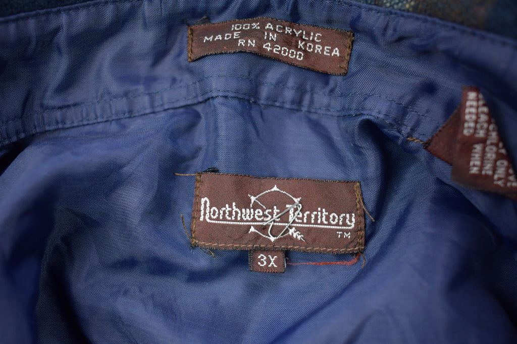 Vintage 1990s Plaid Flannel Button Up Shirt