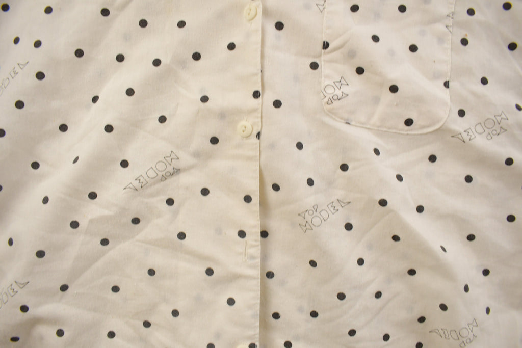 Vintage 1990s Polka Dot Button Up Shirt