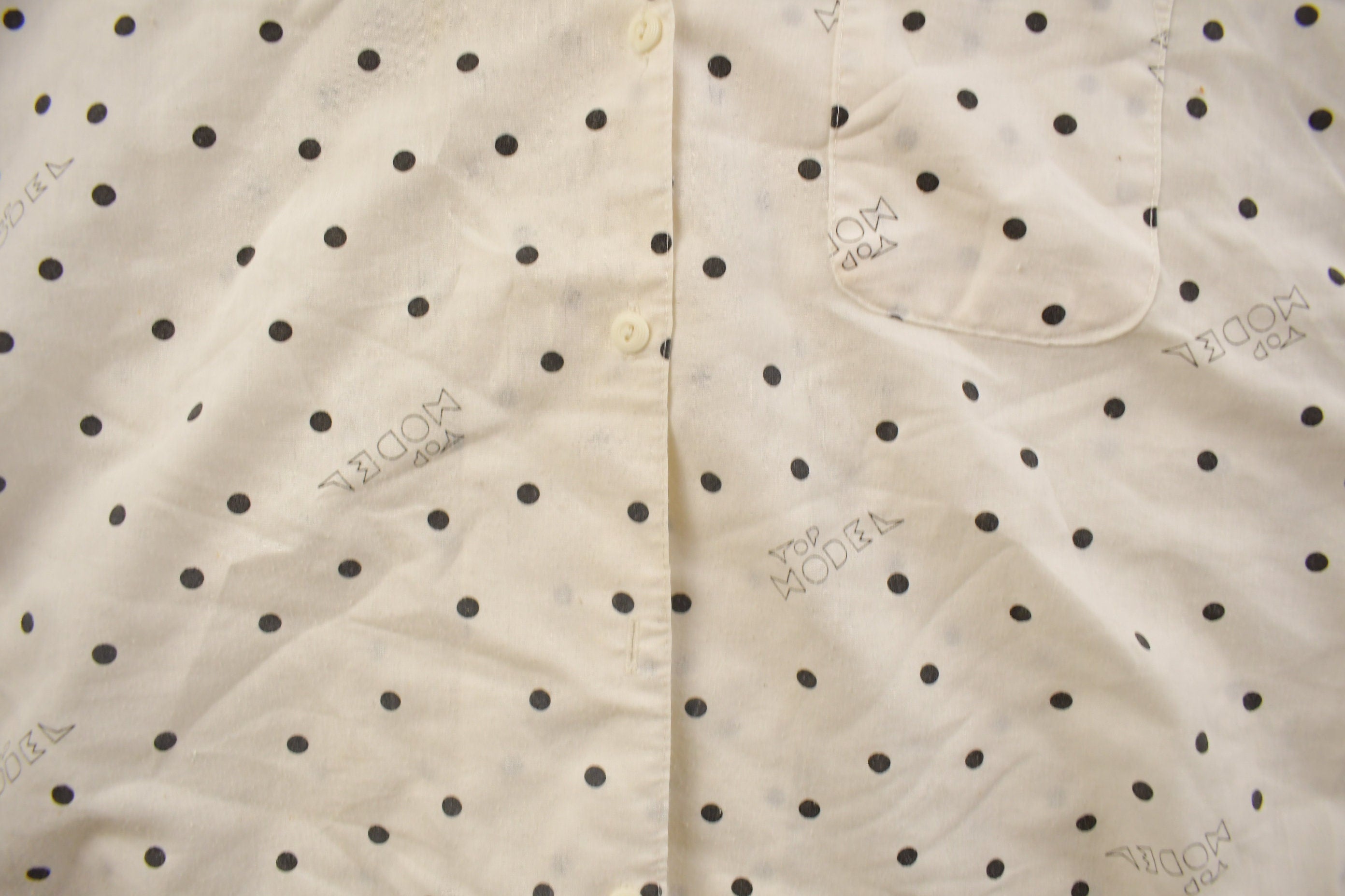 Vintage 1990s Polka Dot Button Up Shirt