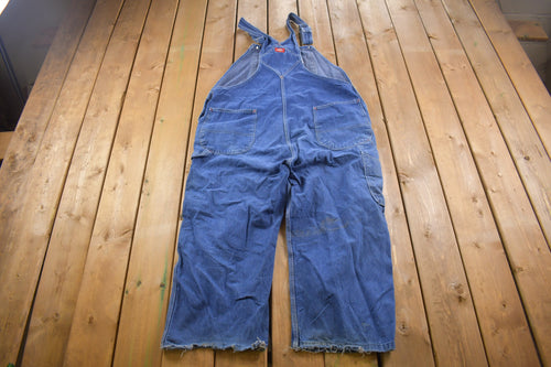 Vintage 1990s Dickies Workwear Denim Jean Overalls Size 46 x 30