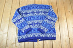Vintage 1980s Edeltraud Wool Knit Perfect Mild Distress Cardigan Sweater