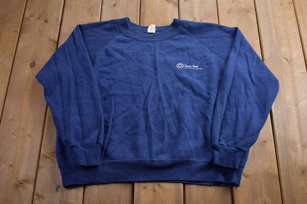 Vintage 1980s Ohio Bell Raglan Crewneck Sweatshirt