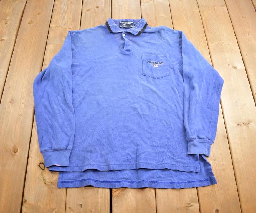 Vintage 1990s Polo Sport Embroidered Quarter Button Up Shirt