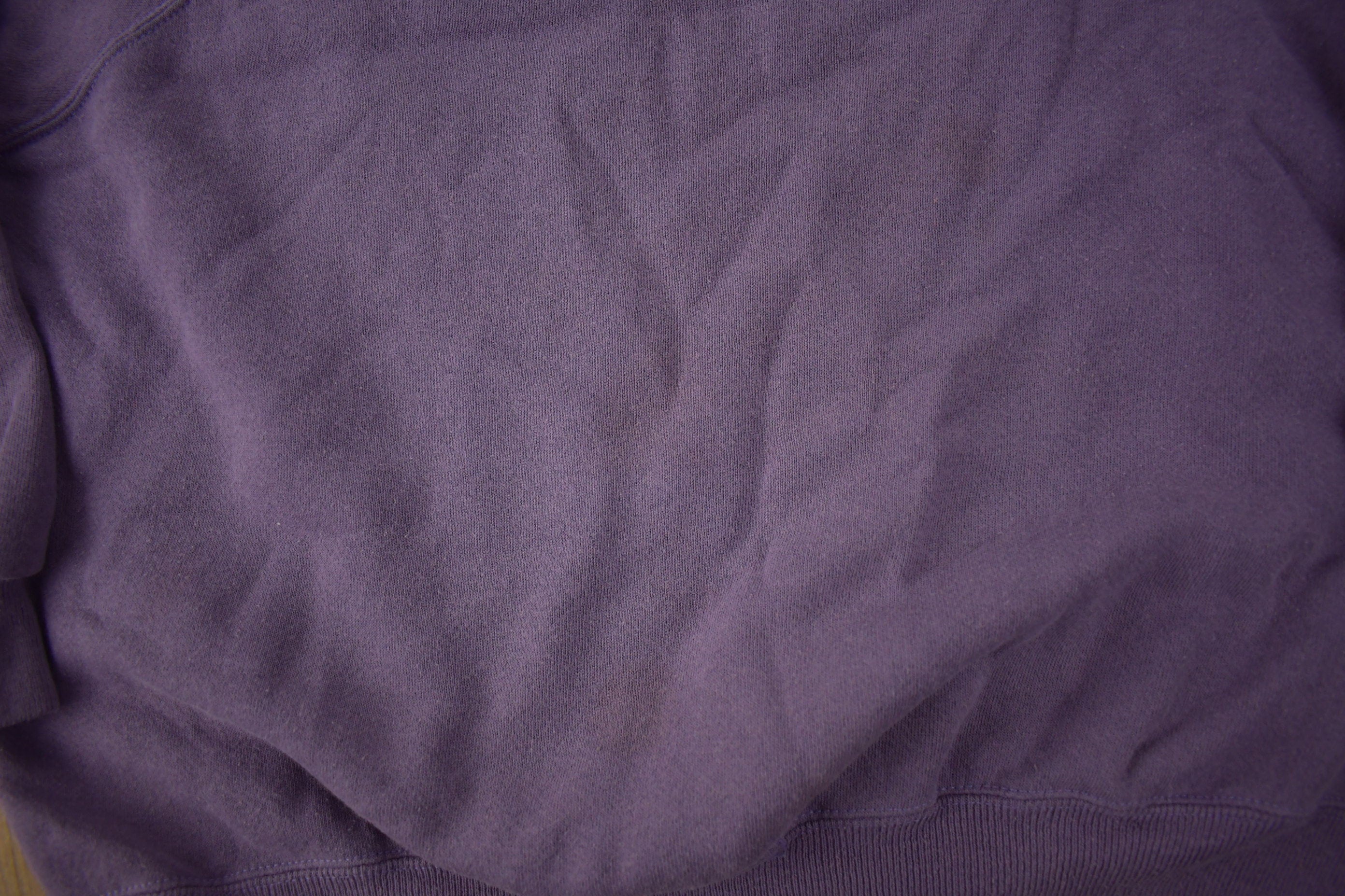 Vintage 1990s Hanes Herway Purple Blank Crewneck Sweatshirt Made In USA