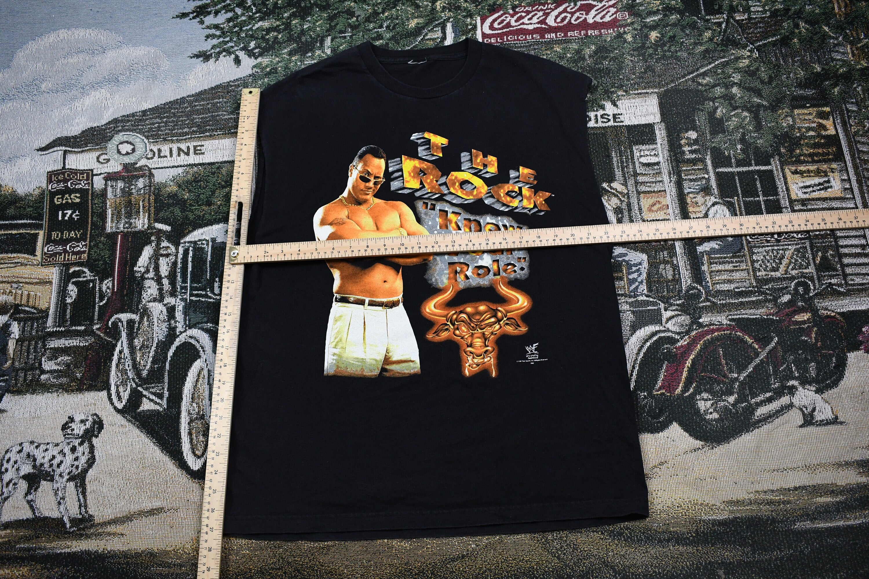 Vintage 1998 The Rock Know Your Role Graphic T Shirt