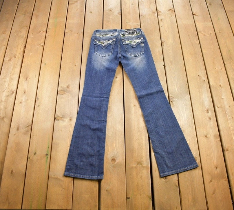 Vintage Y2K Miss Me Bedazzled Low Rise Jeans Size 26x31