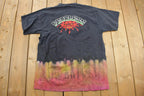 Vintage 1990s FEARLESS All Over Print Skull Graphic T-Shirt