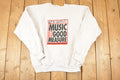 Vintage 1990s Music For Good Measure Graphic Print Crewneck Sweatshirt Men's L