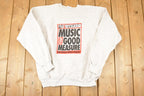 Vintage 1990s Music For Good Measure Graphic Print Crewneck Sweatshirt Men's L