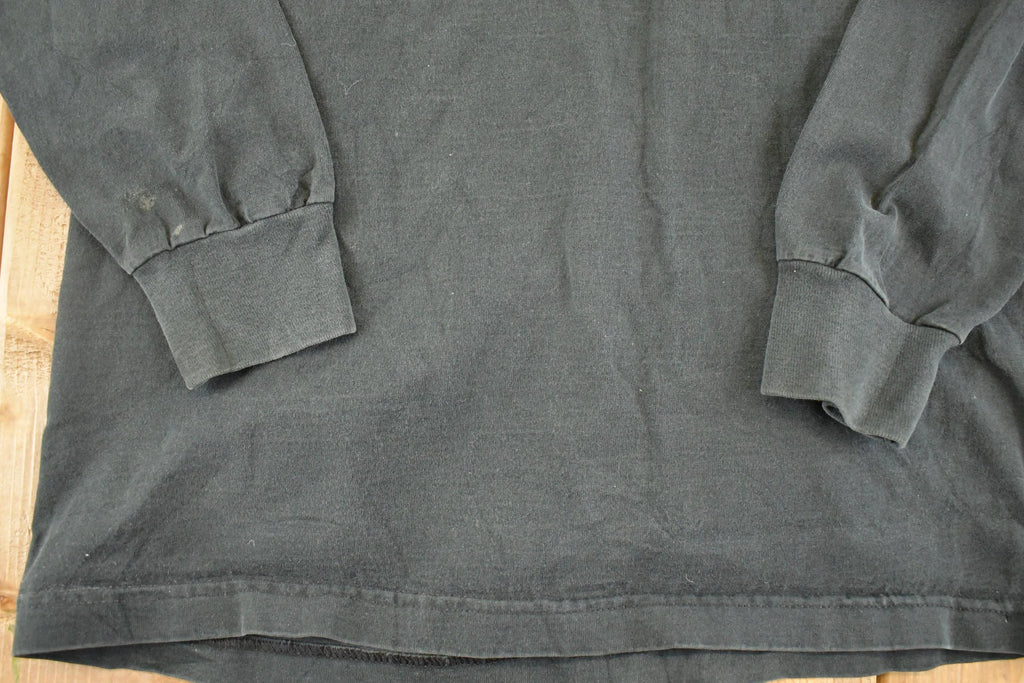 Vintage 1990s FOTL Streetwear Blank Mock Neck Shirt Men's M