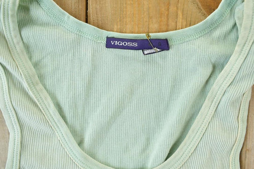 Women Vintage Vigoss Tank Top / Contrast Stitch / Internet Famous Clothing / Over Dyed