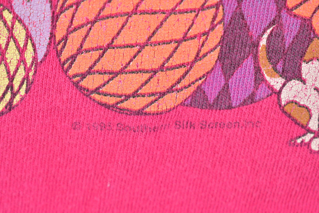 Vintage 1990s Pink Mardi Gras Jester T Shirt