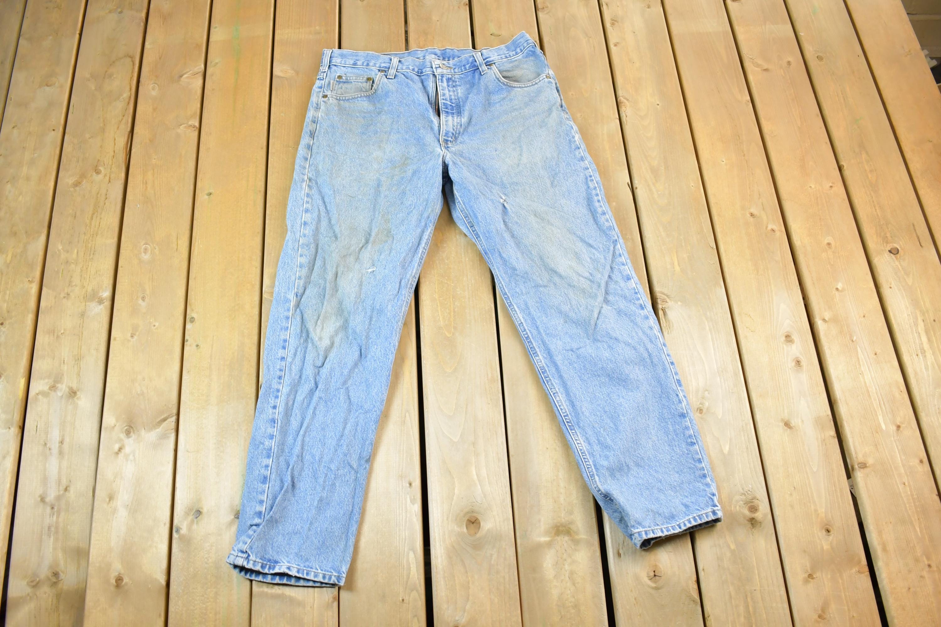 Vintage 1990s Carhartt Denim Work Jeans Size 38 x 32