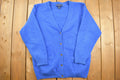 Vintage 1990s Blue Abercrombie & Fitch Co Knitted Cardigan Sweater