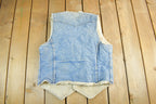 Vintage 1980s Levi's Orange Tab Sherpa Lined Denim Jean Vest Men's S-M